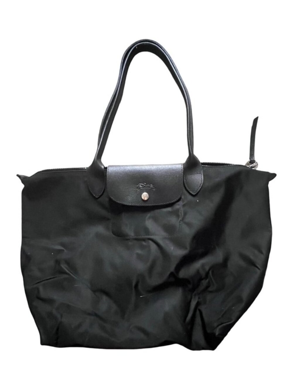Longchamp Black Le Pliage Tote